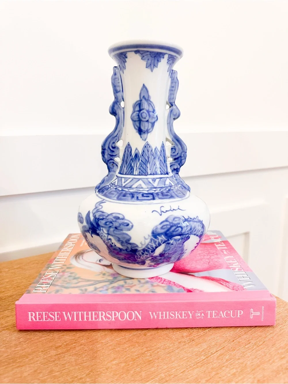 Blue and White Ceramic Vase - Classic Home Accent